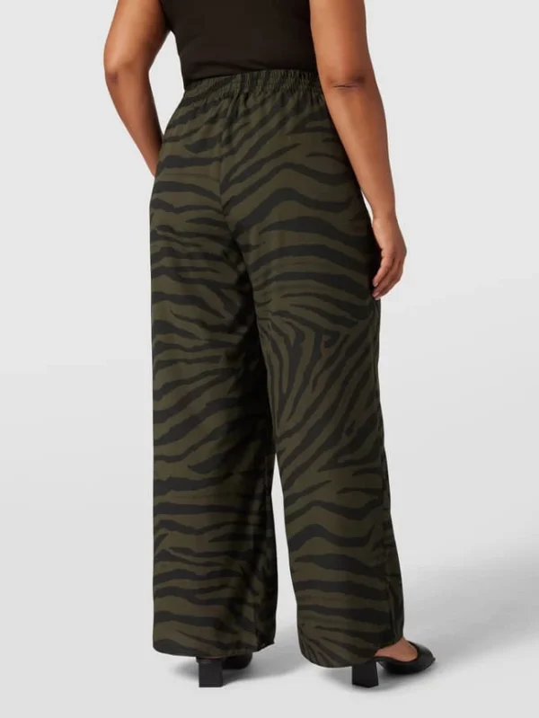 Lauren Ralph Lauren Curve PLUS SIZE Stoffhose Mit Animal-Print – Olivgrün 6