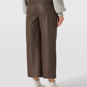 MAC Cropped Hose In Leder-Optik Modell ‘CHIARA’ – Taupe 15