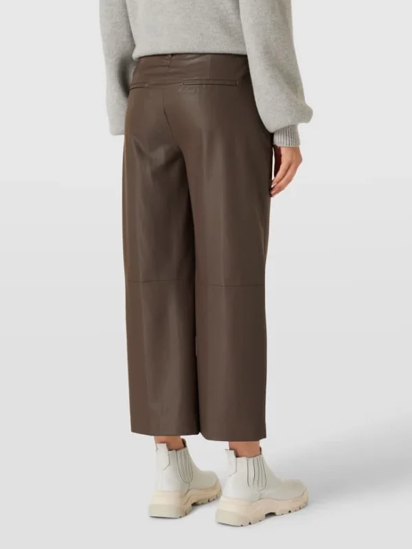 MAC Cropped Hose In Leder-Optik Modell ‘CHIARA’ – Taupe 6