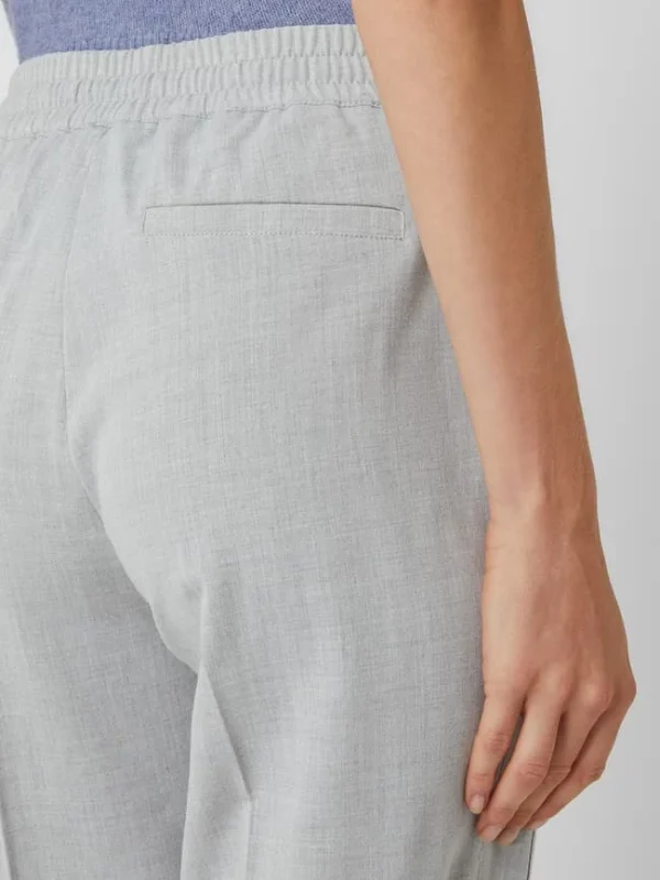 Opus Bundfaltenhose Mit Stretch-Anteil Modell ‘Melosa’ – Silber Meliert 4