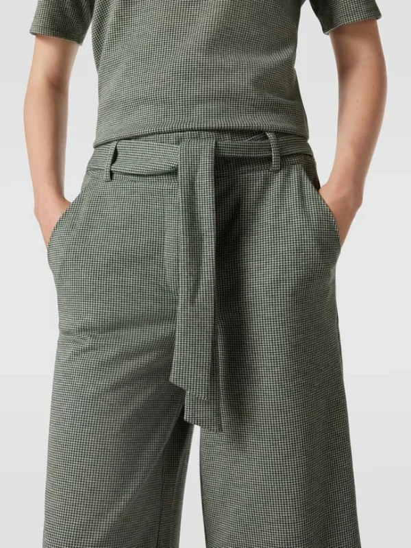 Jake*s Casual Culotte Mit Hahnentrittmuster – Grün 4