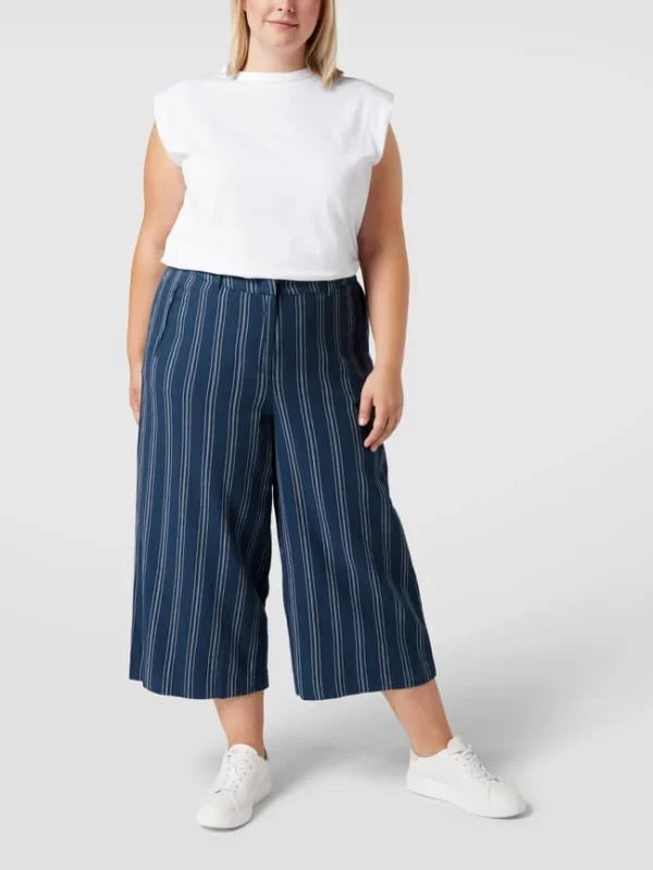 Tom Tailor Plus PLUS SIZE Culotte Mit Streifenmuster – Marineblau 1