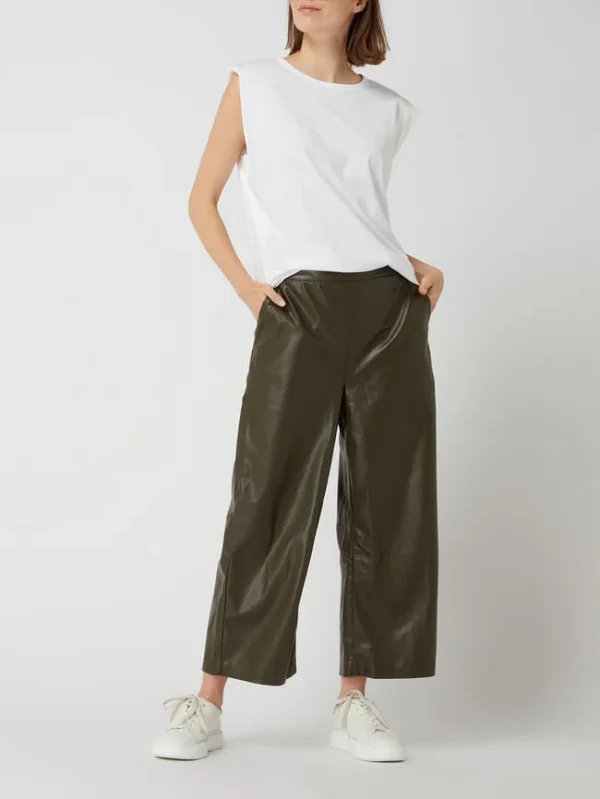 Milano Italy Culotte In Leder-Optik – Khaki 1