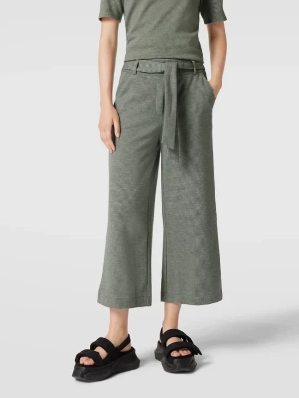 Jake*s Casual Culotte Mit Hahnentrittmuster – Grün 5