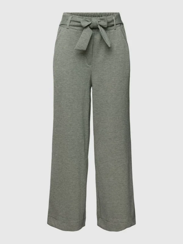 Jake*s Casual Culotte Mit Hahnentrittmuster – Grün 3