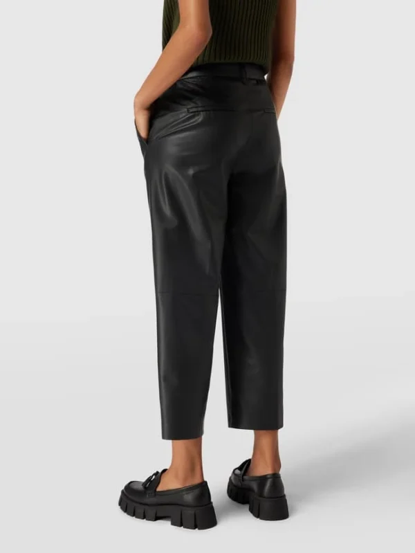 MAC Cropped Hose In Leder-Optik Modell ‘CHIARA’ – Schwarz 6