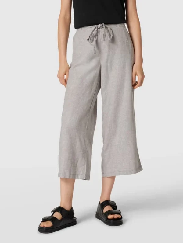 Christian Berg Woman Culotte Aus Leinen-Viskose-Mix – Mittelgrau Meliert 5