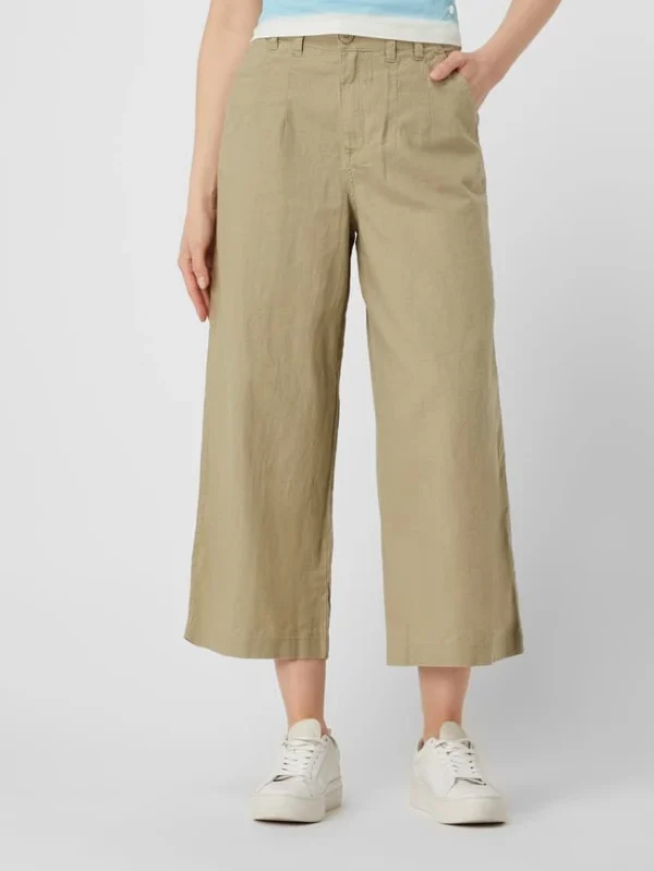 Q/S Designed By Culotte Aus Leinen-Baumwoll-Mix – Khaki 5