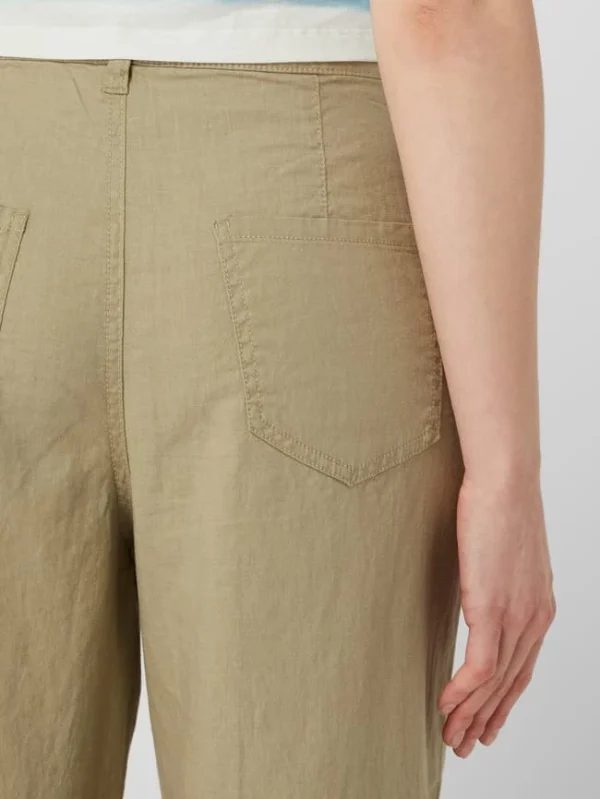 Q/S Designed By Culotte Aus Leinen-Baumwoll-Mix – Khaki 4