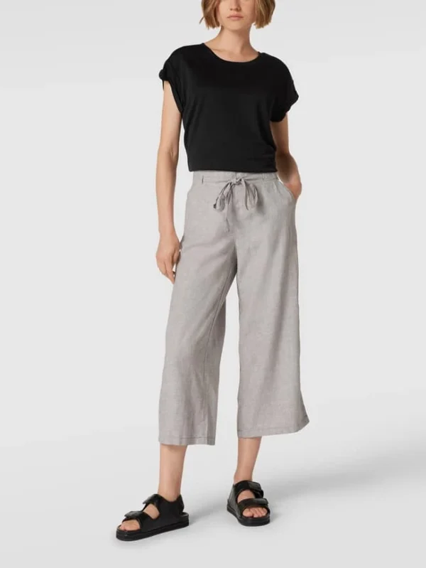 Christian Berg Woman Culotte Aus Leinen-Viskose-Mix – Mittelgrau Meliert 1