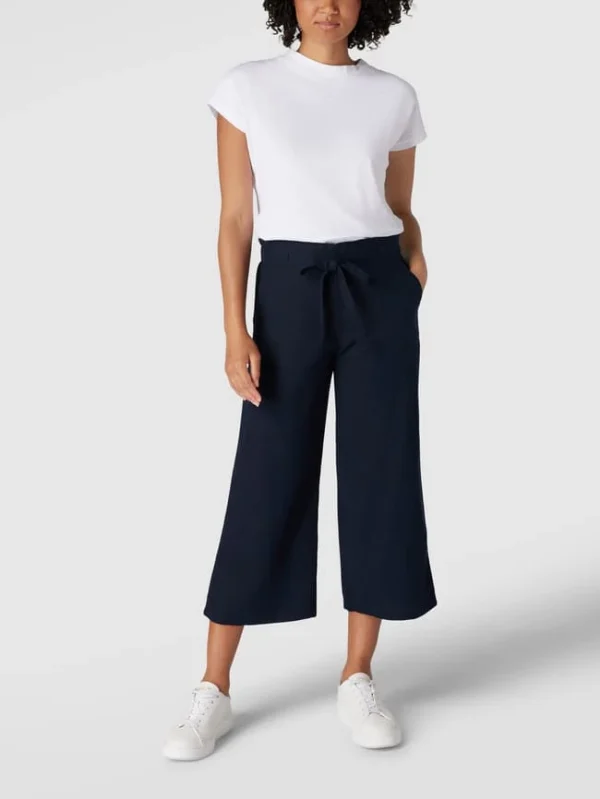 Christian Berg Woman Culotte Aus Leinen-Viskose-Mix – Dunkelblau 1