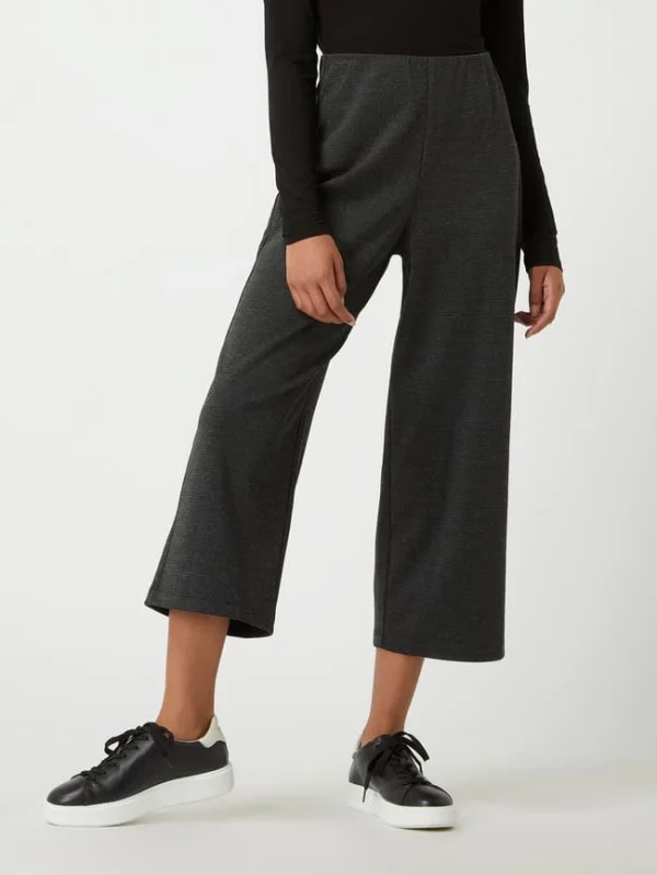 Tom Tailor Denim Culotte Mit Hahnentritt-Dessin – Anthrazit 5