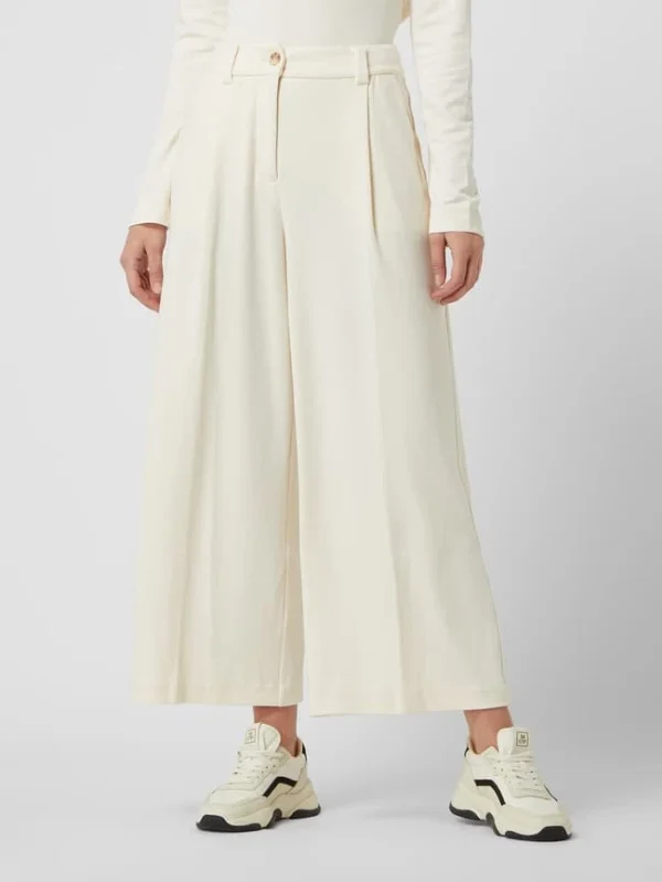 Tom Tailor Wide Leg Bundfaltenhose Mit Viskose-Anteil Modell ‘Lea’ – Sand 5