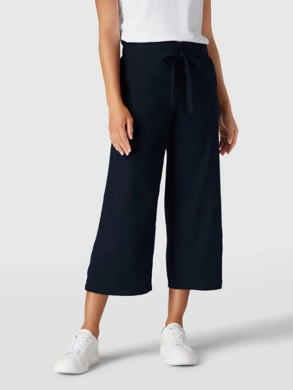 Christian Berg Woman Culotte Aus Leinen-Viskose-Mix – Dunkelblau 5